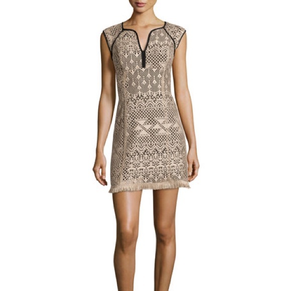 Nanette Lepore Dresses & Skirts - Nanette Lepore Ferocious Lace Dress W/ Fringed Hem